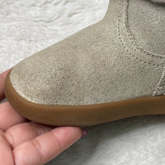 UGG Australia #1097035 Kid's Gold Tan Jorie II Suede Fur Boots Shoes Size 4/5 - Picture 7 of 10